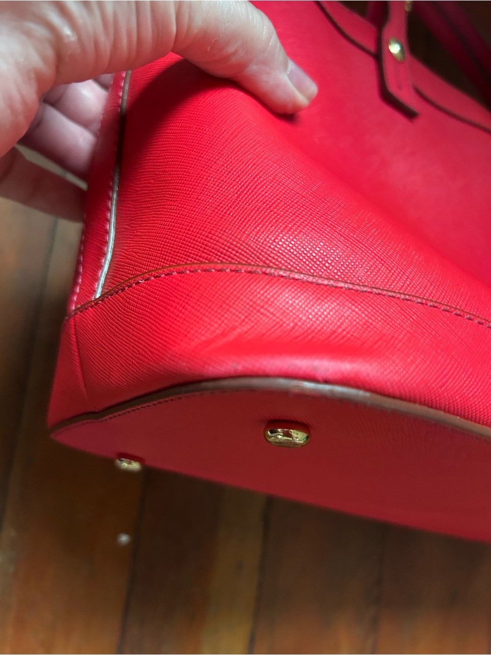 henri bendel pink/reddish Tote with Gold Charm and Strap - Picture 8 of 12